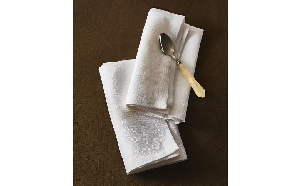 LOT DE 2 SERVIETTES DE TABLE EN LIN JACQUARD