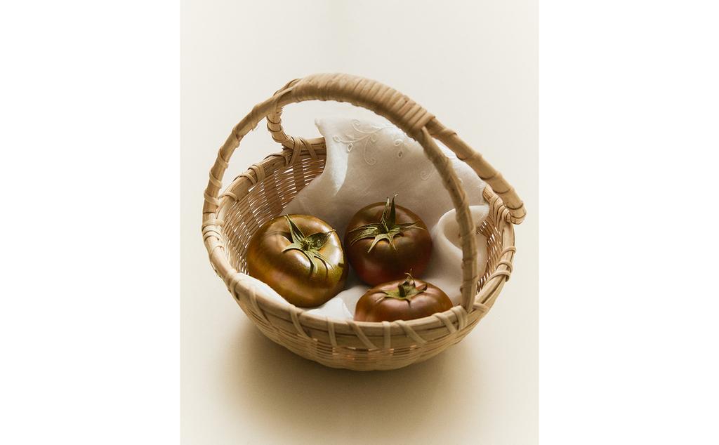 DOUBLE HANDLE BAMBOO BASKET