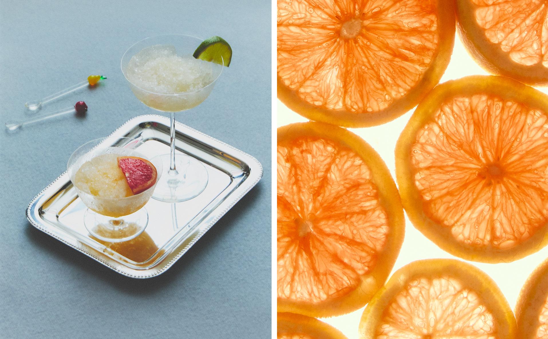 TABLETT UND COCKTAILGLÄSER