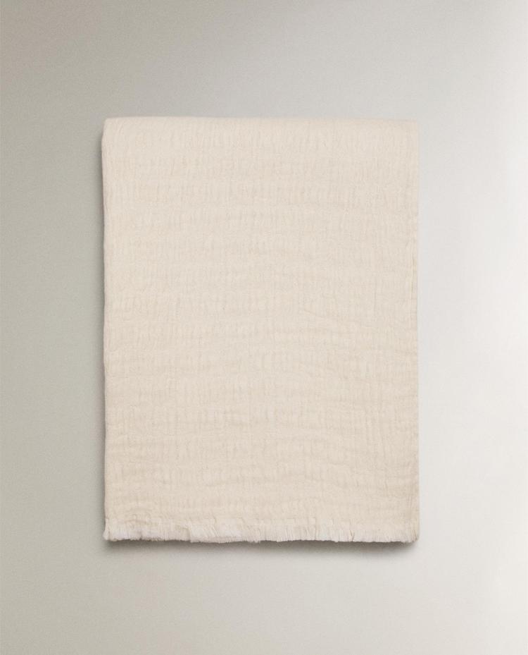 TEXTURED JACQUARD THROW
