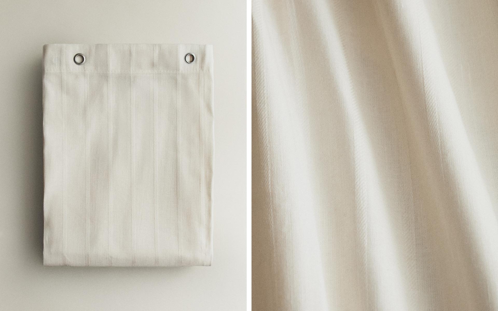 TENDA DA BAGNO IN LINO JACQUARD
