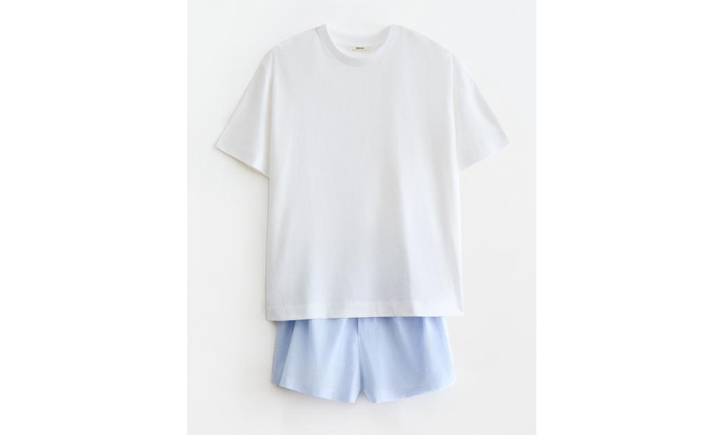 SET TRICOU ȘI PANTALONI SCURȚI ÎN CAROURI