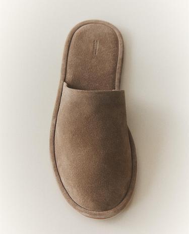 LEATHER MULE SLIPPERS