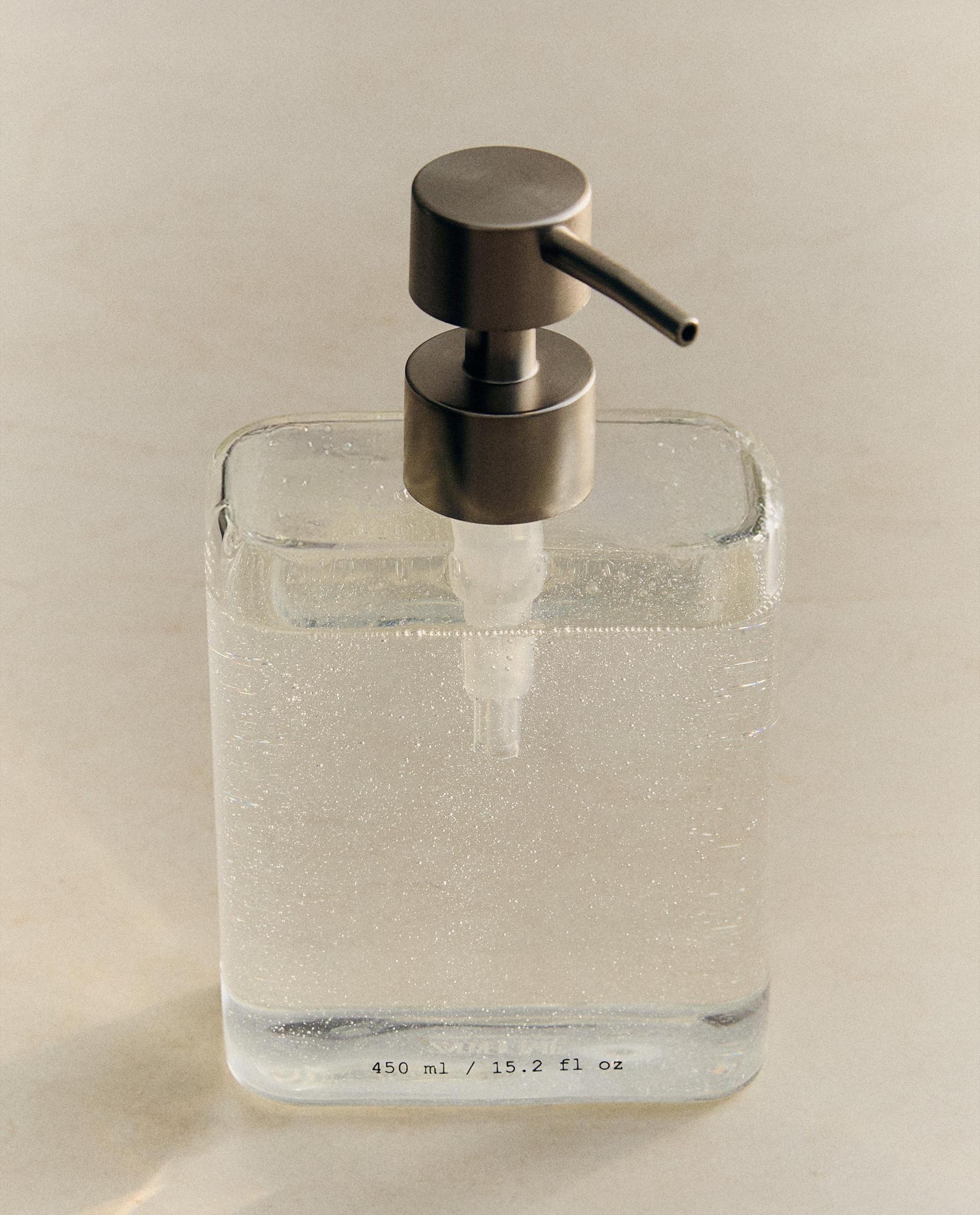 BOROSILICATE SOAP DISPENSER WITH LETTERS