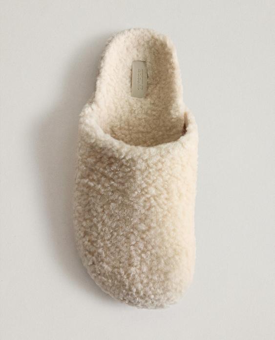 FAUX SHEARLING CLOG SLIPPERS
