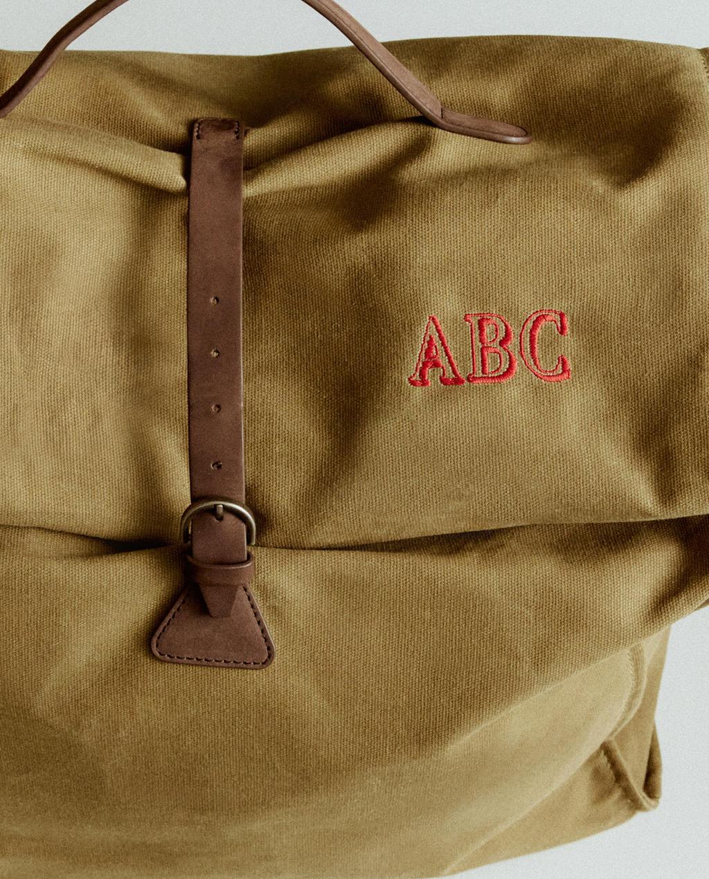 KÜHLTASCHE AUS BAUMWOLLE UND LEDER