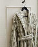STRIPED HOODED BATHROBE