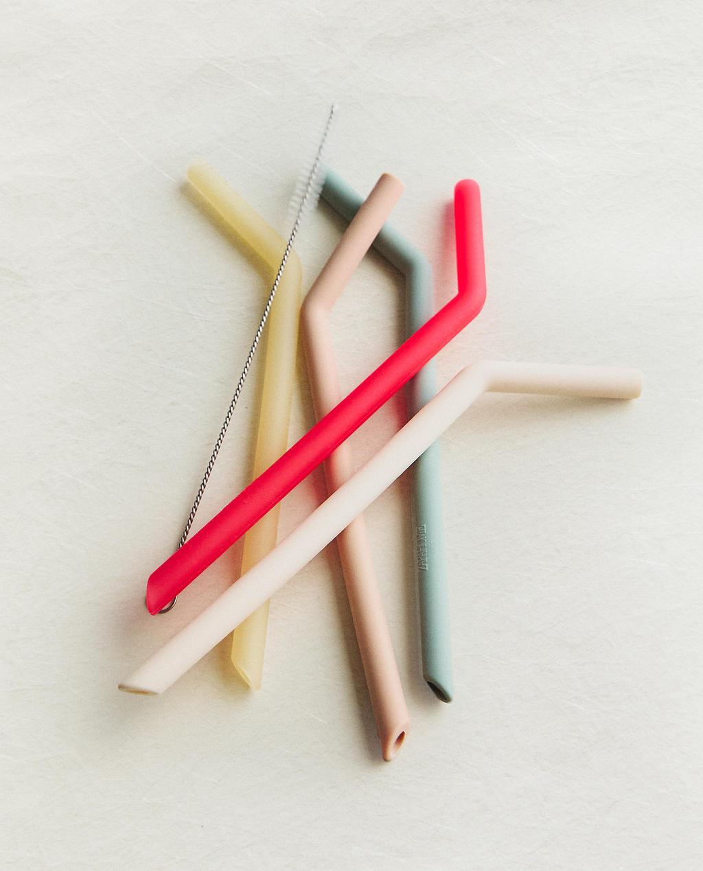 KIDS' SILICONE STRAW SET (SET OF 5)