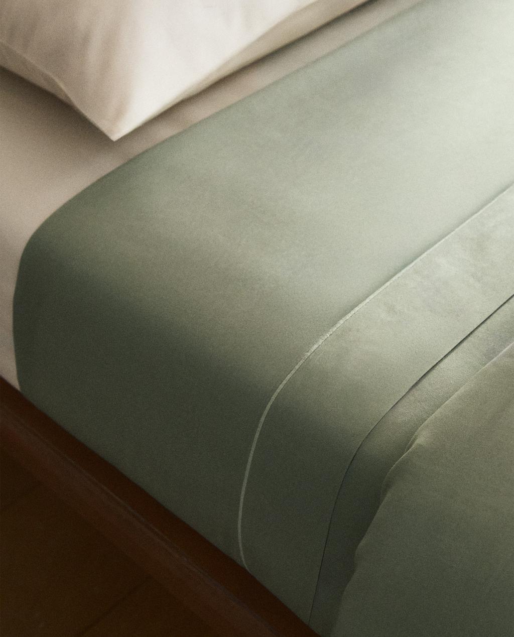 SATEEN FLAT SHEET WITH TRIM (300 THREAD COUNT)