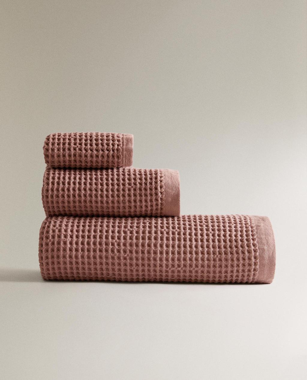 ASCIUGAMANO DA BAGNO IN COTONE WAFFLE
