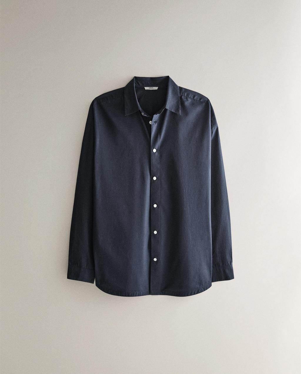 PLAIN COTTON BEACH SHIRT