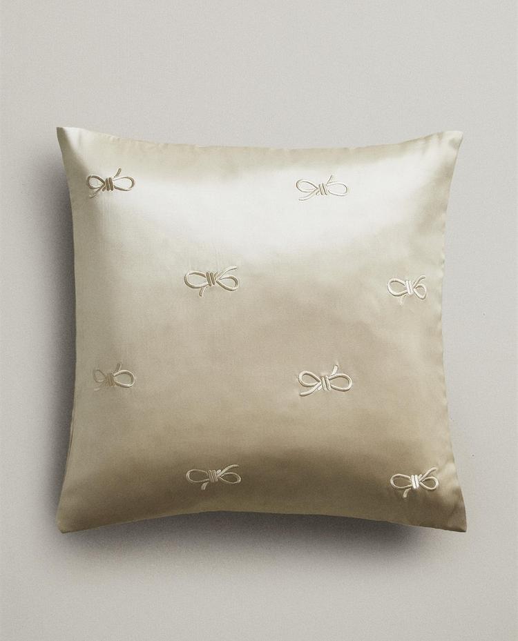 HOUSSE DE COUSSIN SATIN NŒUD