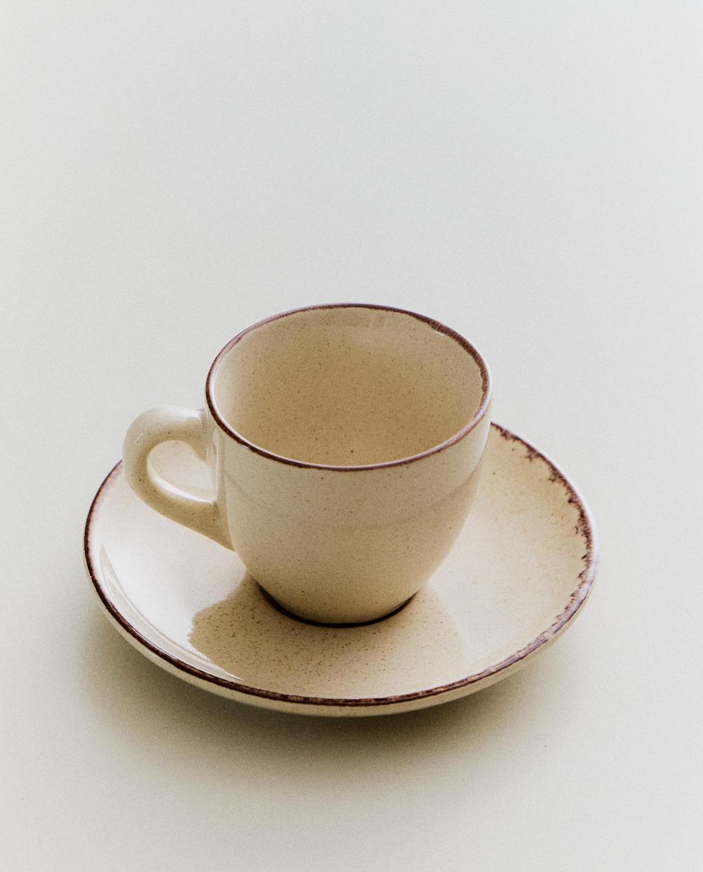 CUNCA CAFÉ E PRATO GRES FÍO ENVELLECIDO