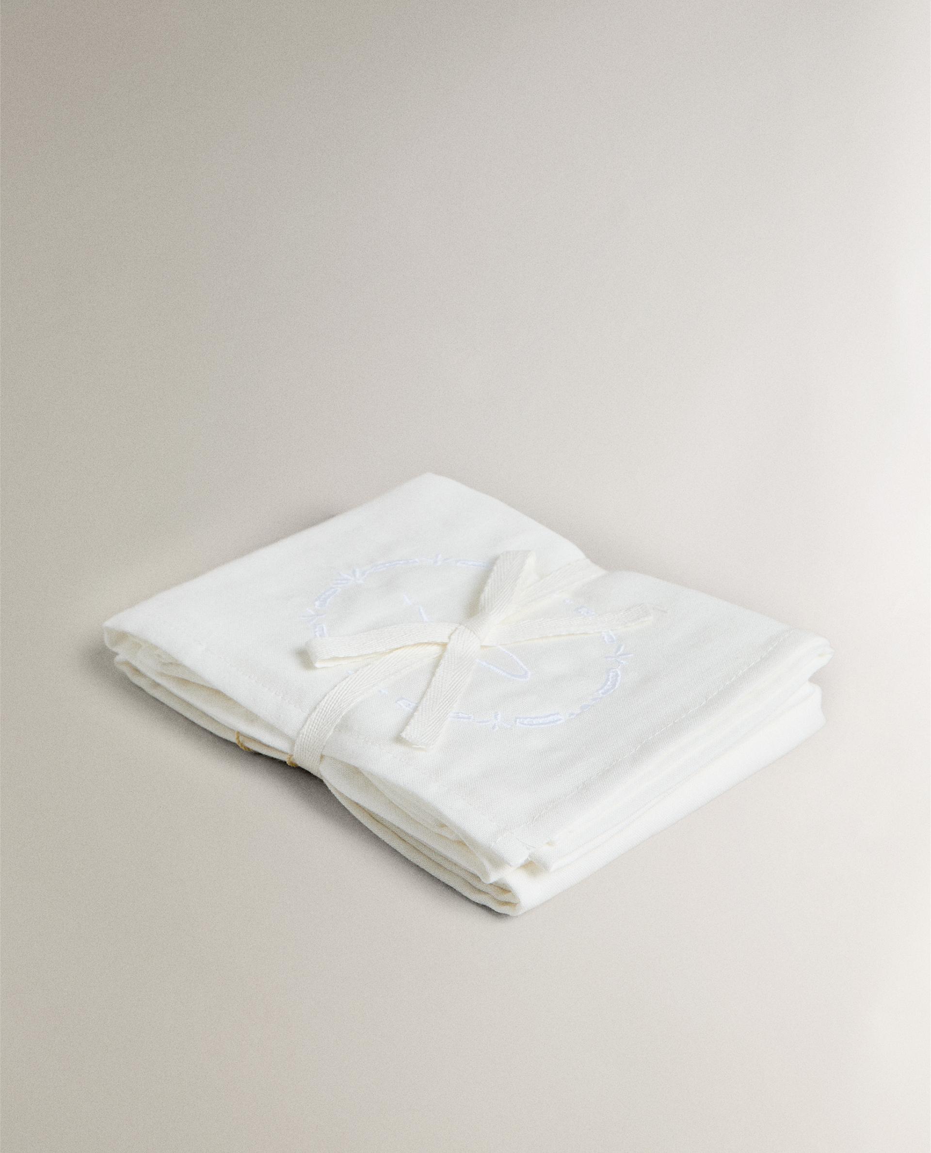 ZARA HOME 布製アルファベットセット キッズ モスリンクロス アルファベットエンブロイダリー（2枚