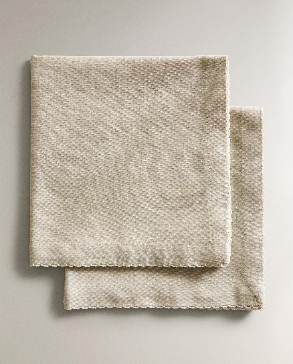 PACK PANOS DE MESA LISOS ONDAS (PACK DE 2)