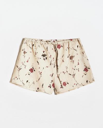 FLORAL COTTON AND LINEN SHORTS | KATHARINE POLE