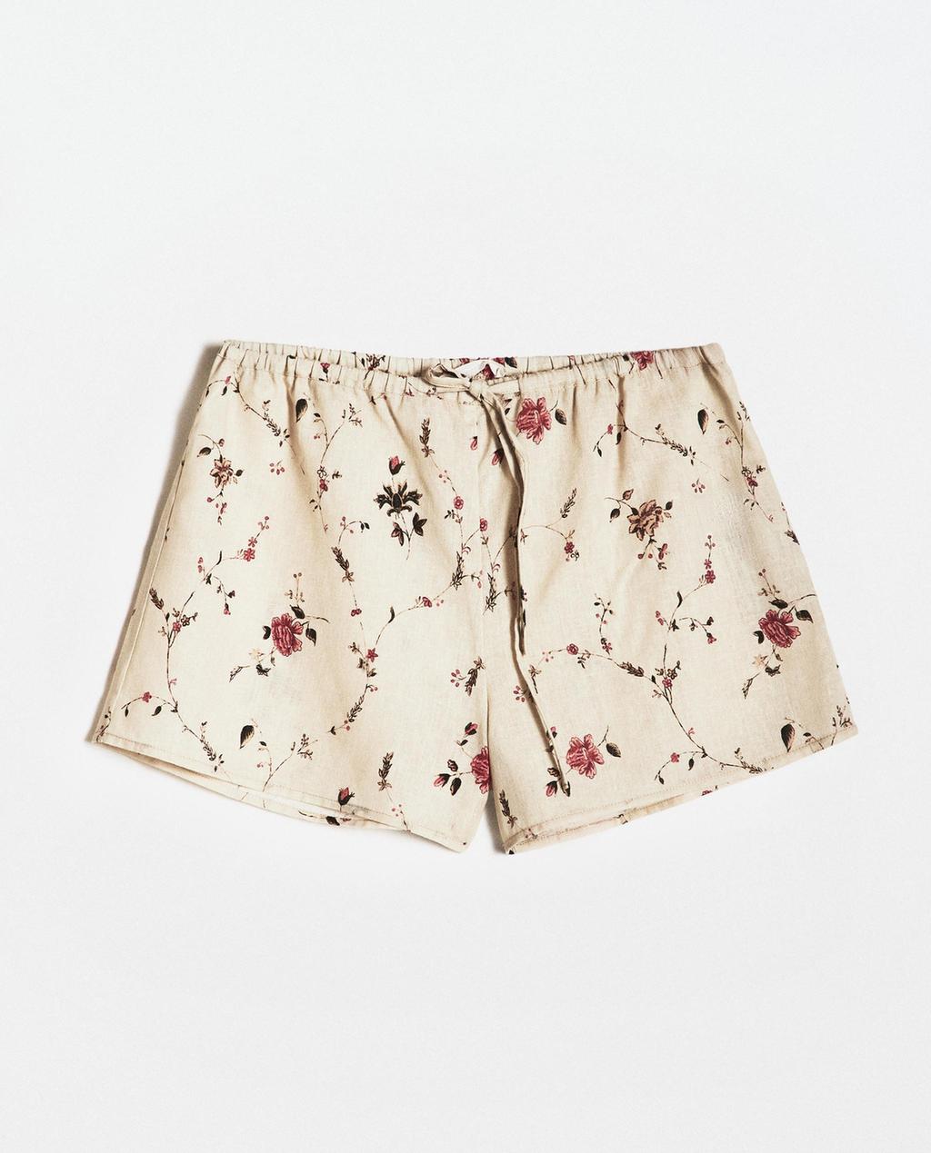 SHORT COTON ET LIN FLEURS | KATHARINE POLE