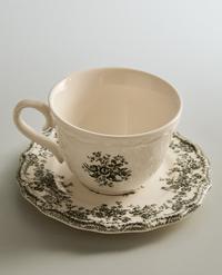 FLORAL TEACUP AND SAUCER