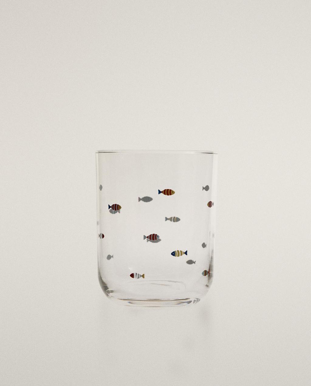 鱼纹玻璃杯
