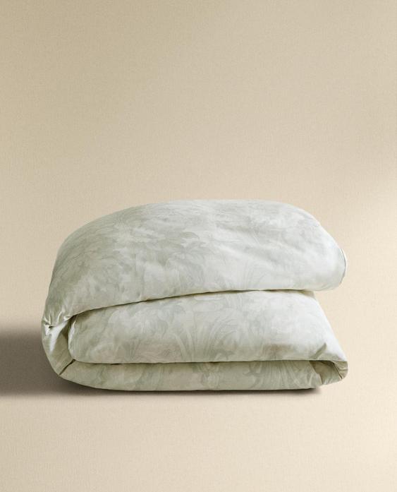 DUVET COVER WITH FLORAL AND BRANCH PRINT