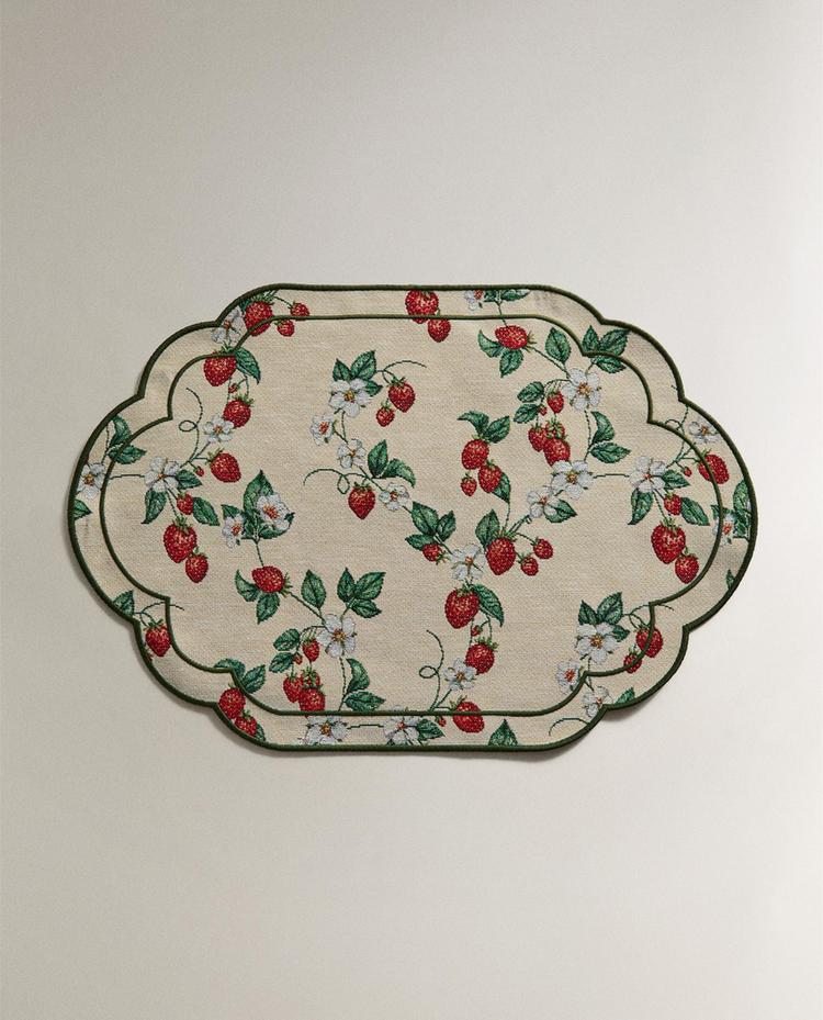 STRAWBERRY JACQUARD PLACEMAT