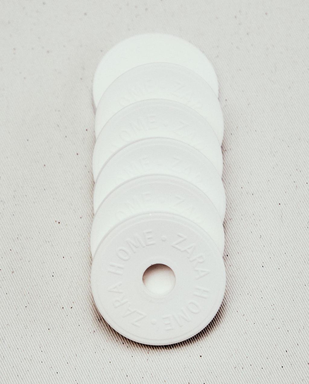 طقم خزف معطر برائحة WHITE POWDERY (طقم 6 قطع)