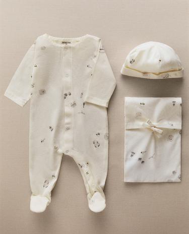BEDRUCKTES ERSTES BABY-SET