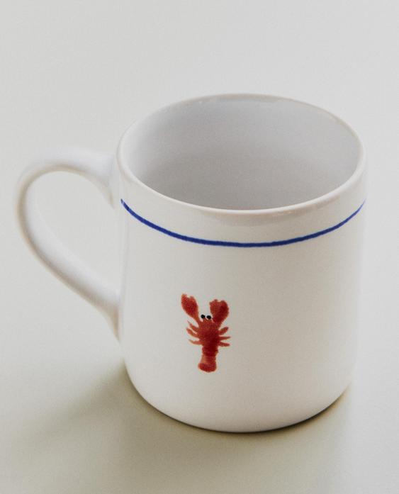 TAZZA IN GRÈS ARAGOSTA
