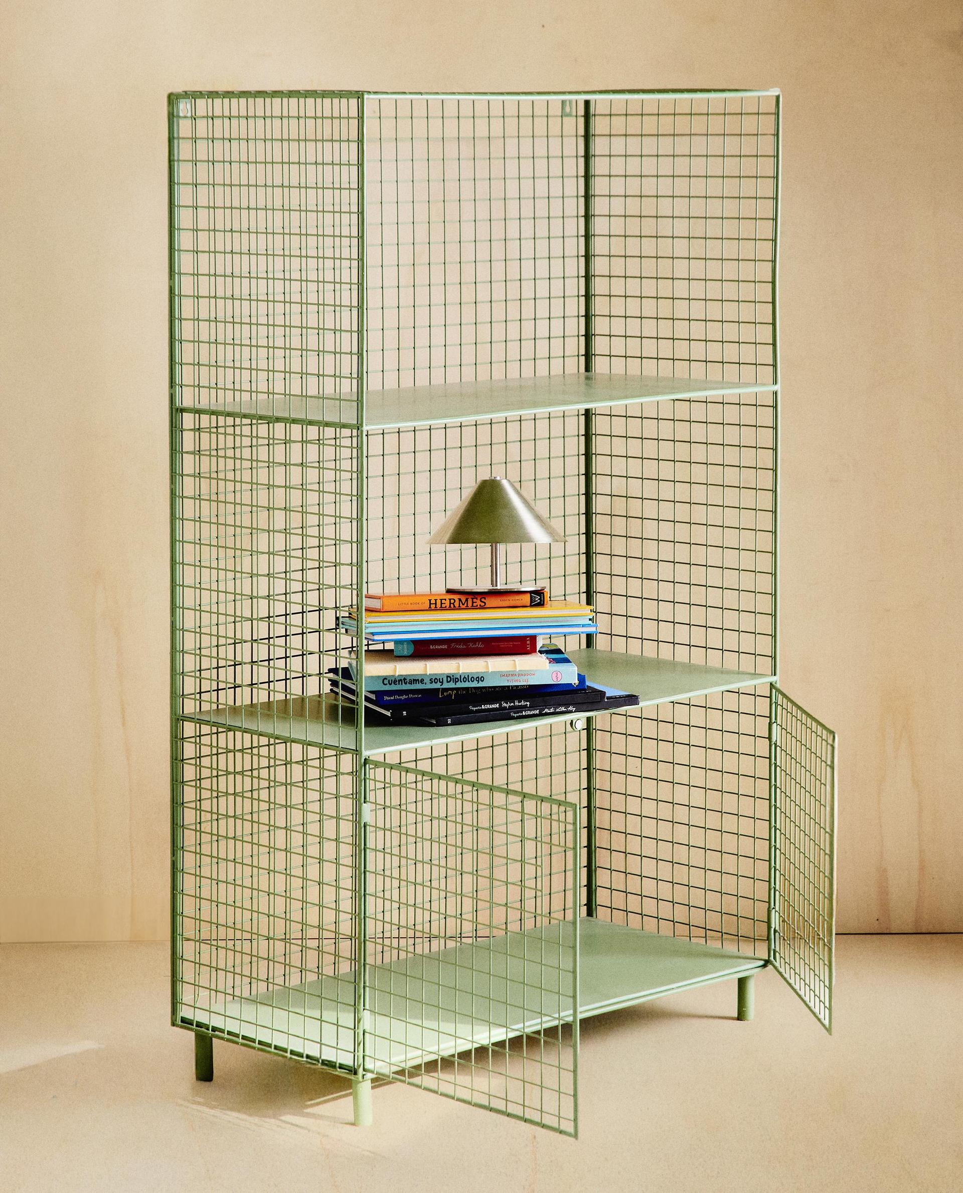METAL BOOKCASE WITH DOORS