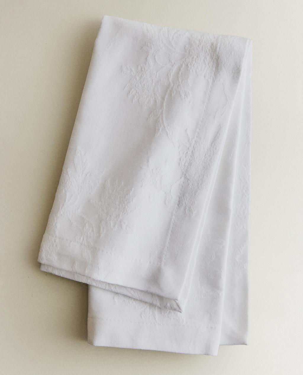PACK SERVIETTES DE TABLE COTON JACQUARD (LOT DE 2)