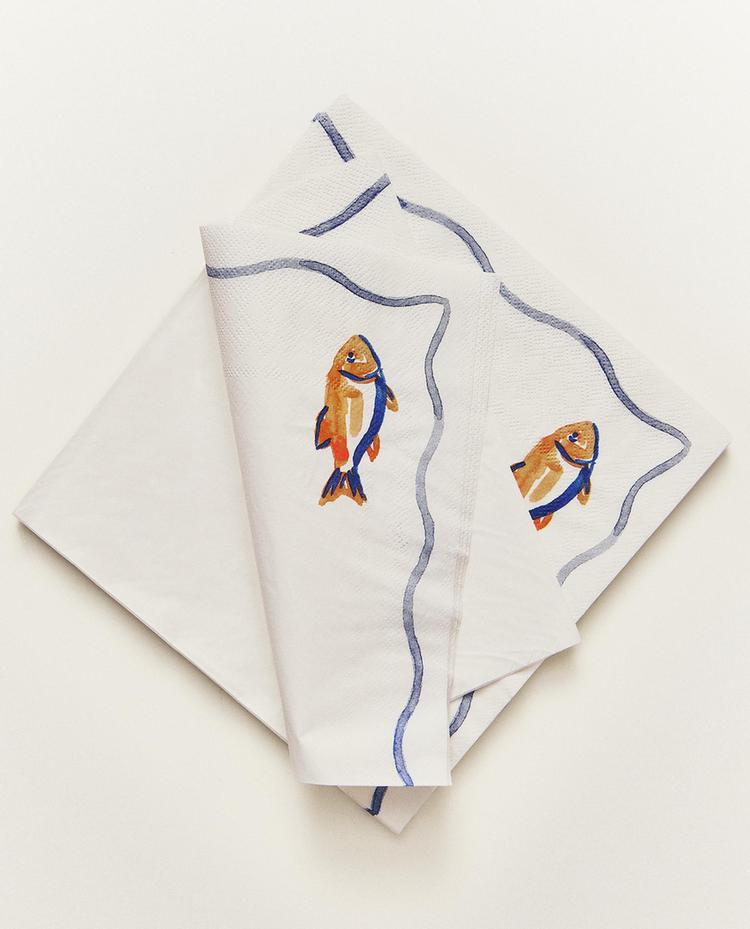 PACK OF FISH PAPER NAPKINS (PACK OF 20)