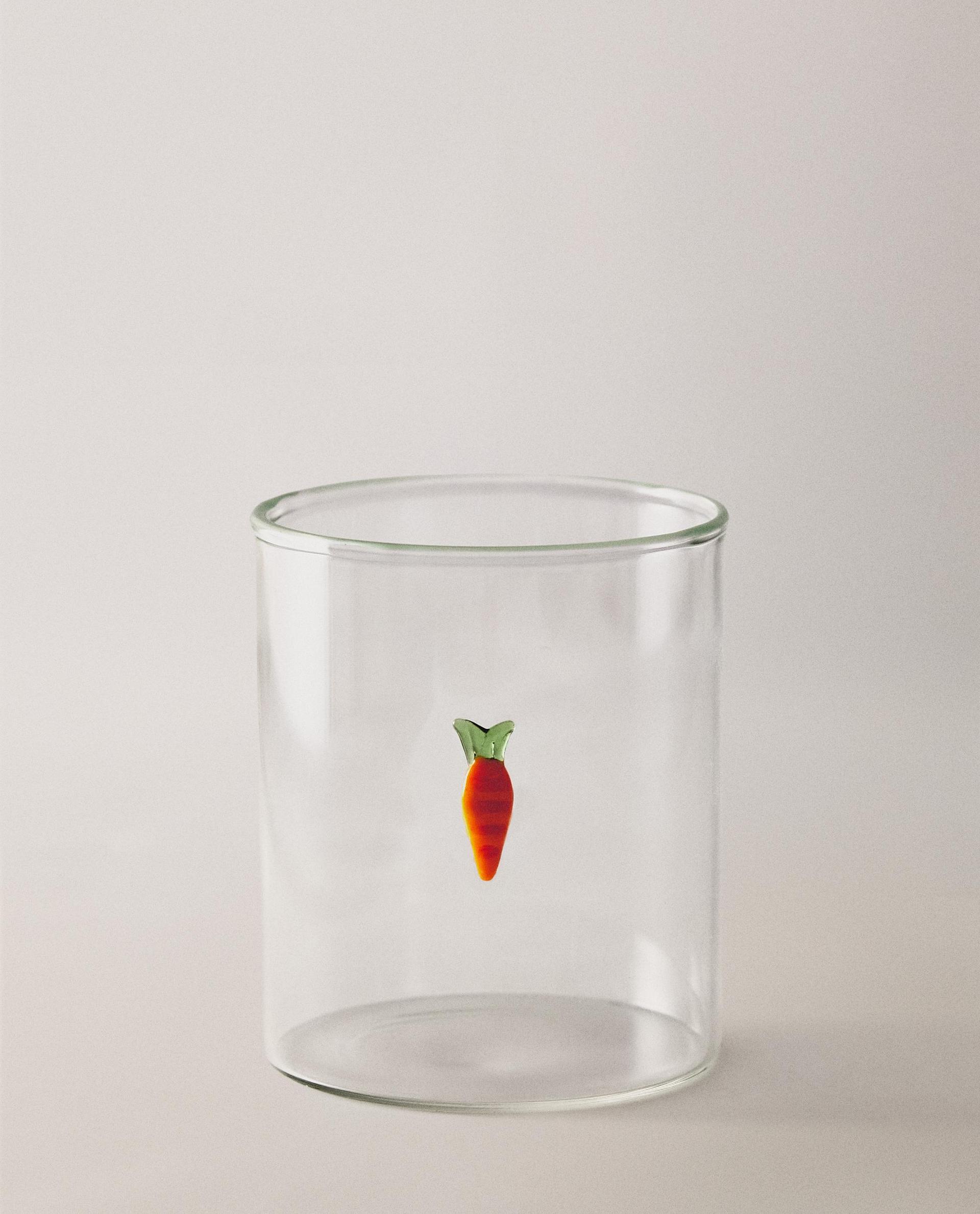 CARROT BOROSILICATE TUMBLER