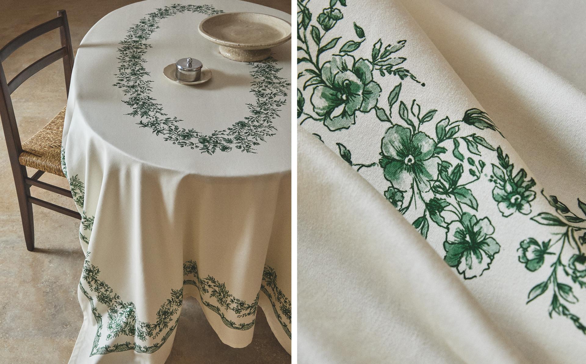 NAPPE SATINÉE FLEURS