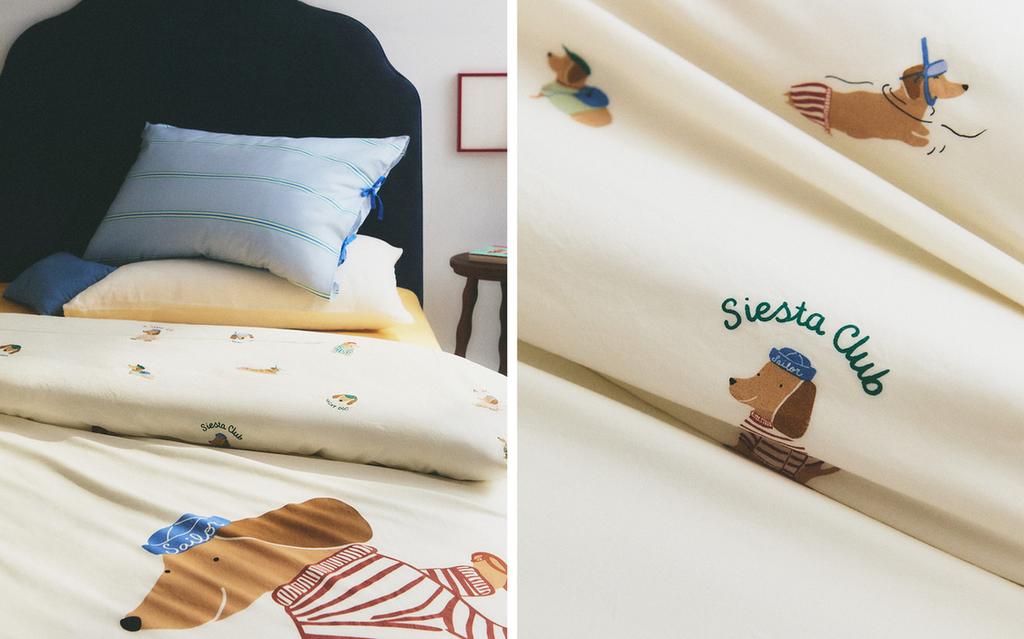 DOG PRINT CHILDREN'S REVERSIBLE DUVET COVER