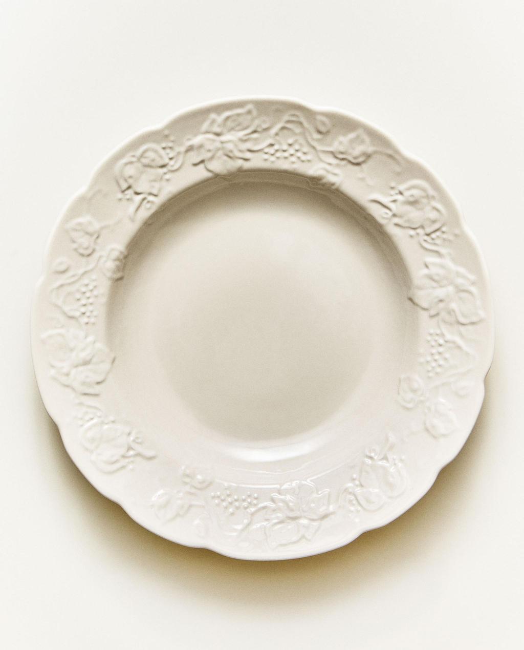 PLATO HONDO PORCELANA UVAS