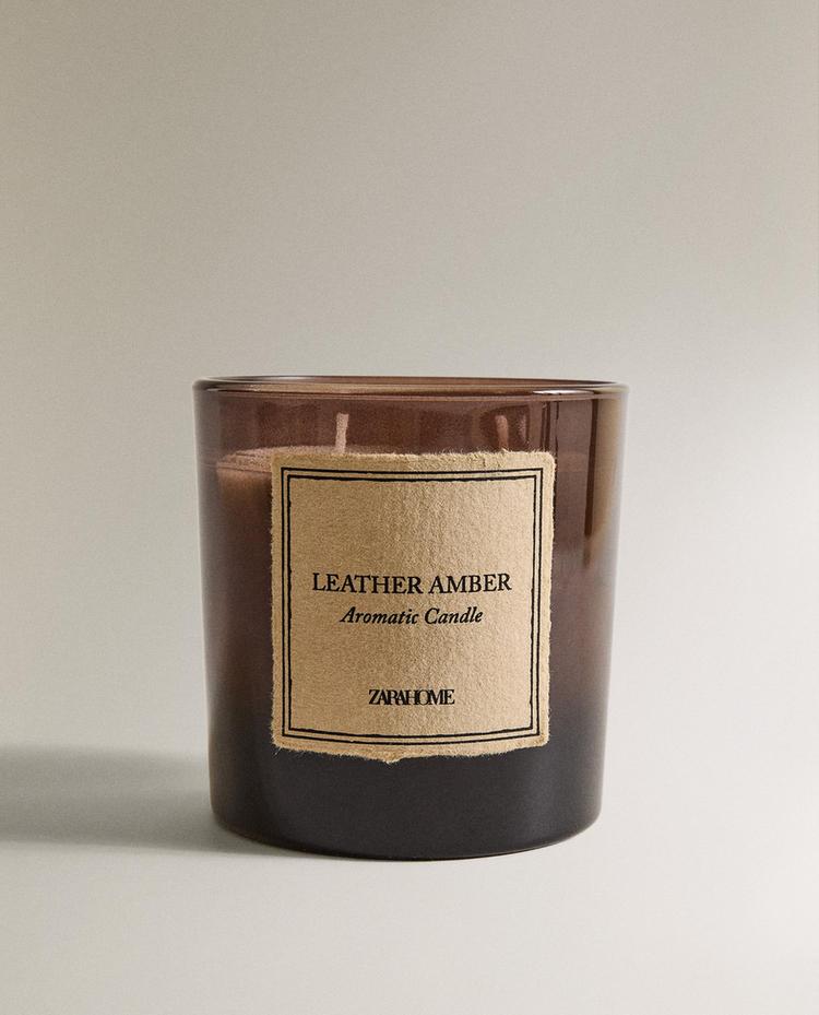 (350&nbsp;Г) АРОМАТИЧЕСКАЯ СВЕЧА LEATHER AMBER