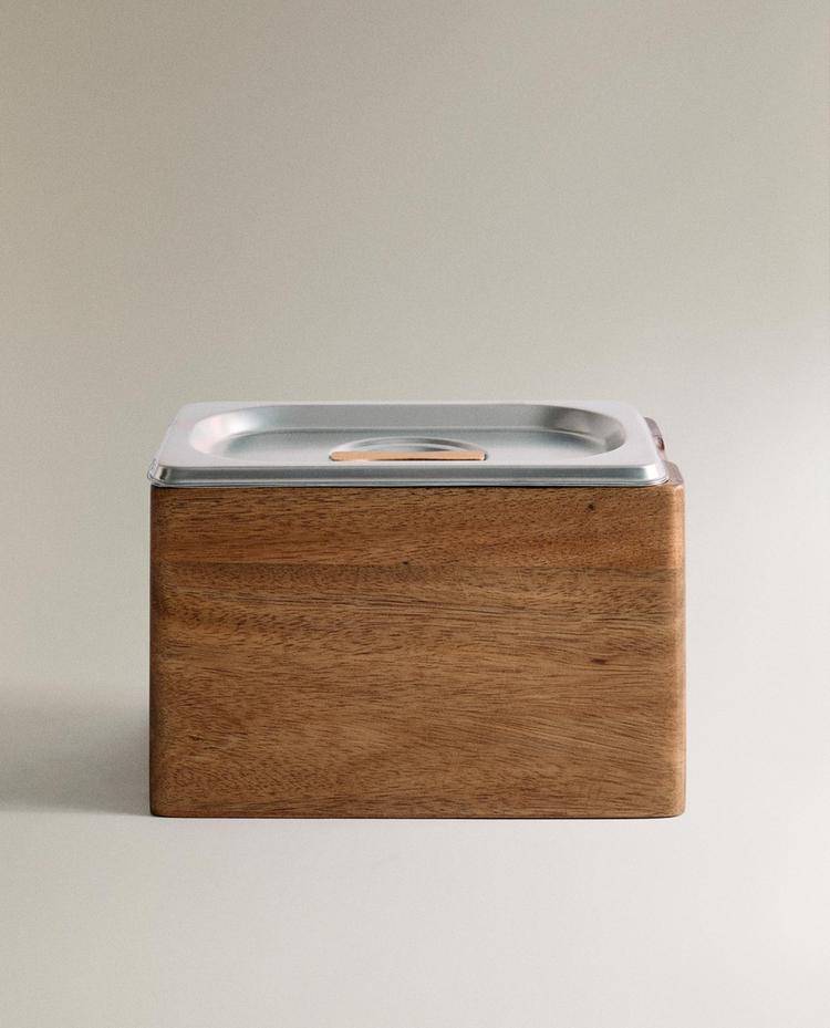 STEEL WOODEN ICE CREAM CONTAINER
