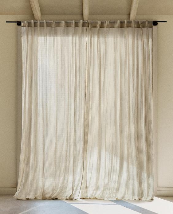 STRIPED MUSLIN CURTAIN