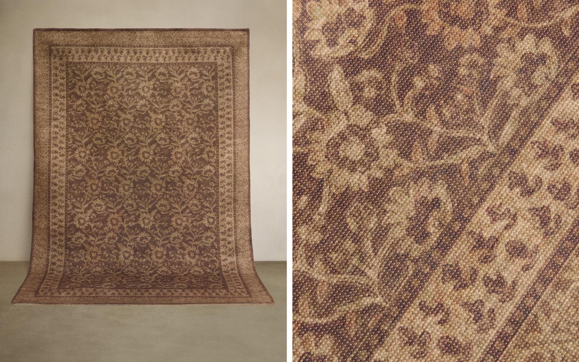 VINTAGE-EFFECT AREA RUG