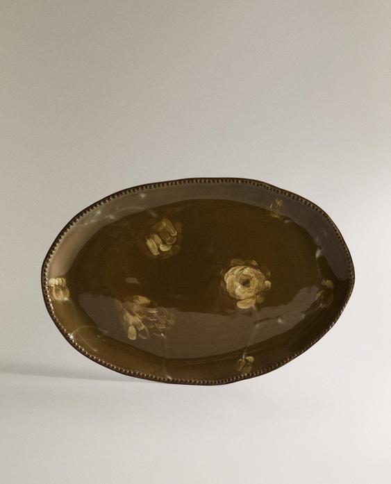 LARGE FLORAL BATHROOM TRAY