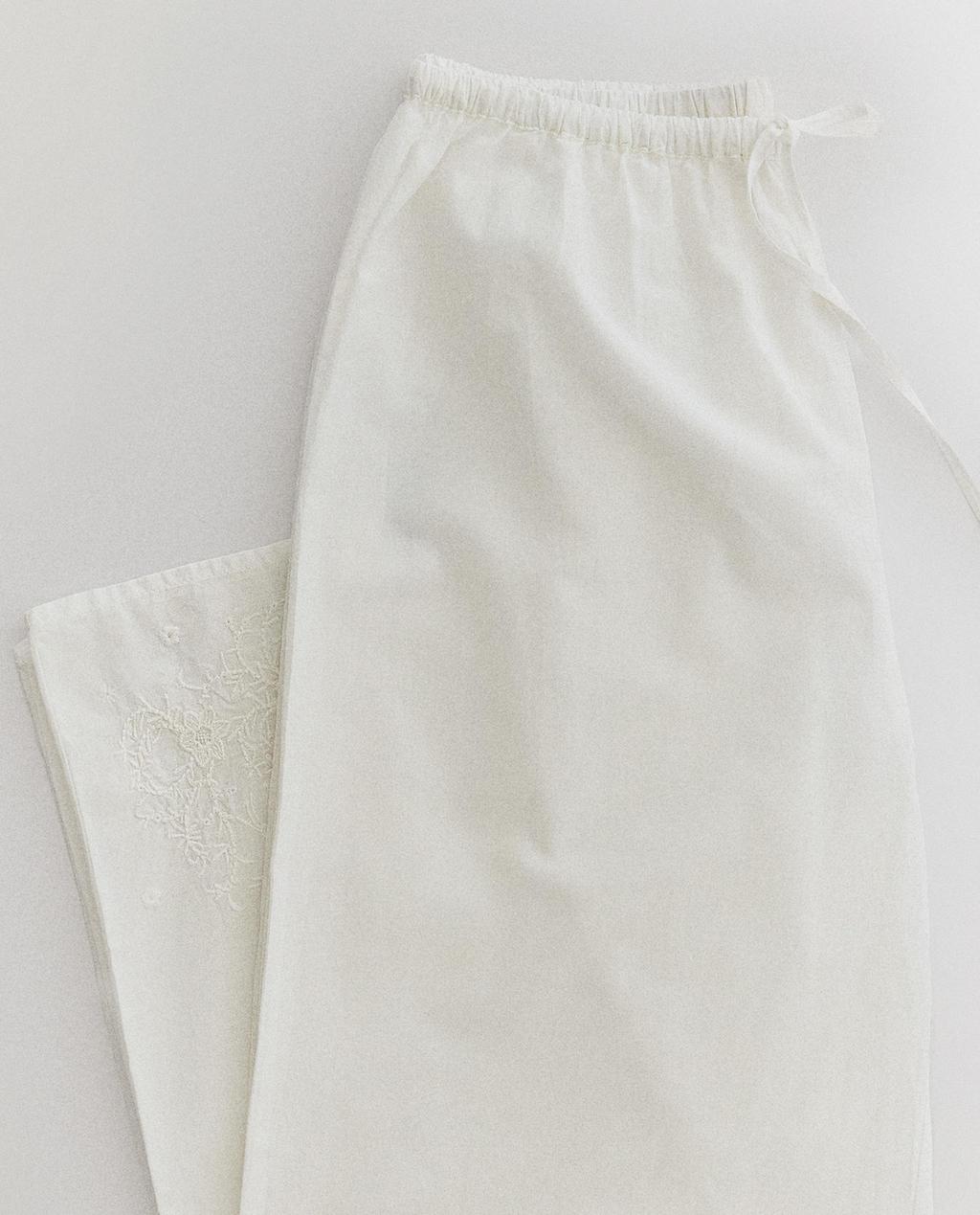 PANTALON COTON BRODÉ