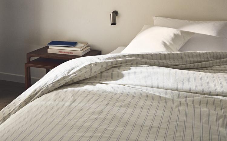 COTTON DUVET COVER WITH DOUBLE STRIPES