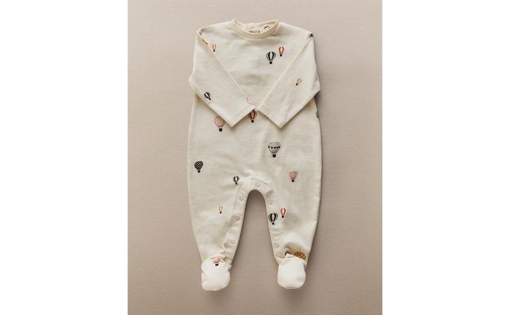 BALLOON COTTON JERSEY BABY ROMPER