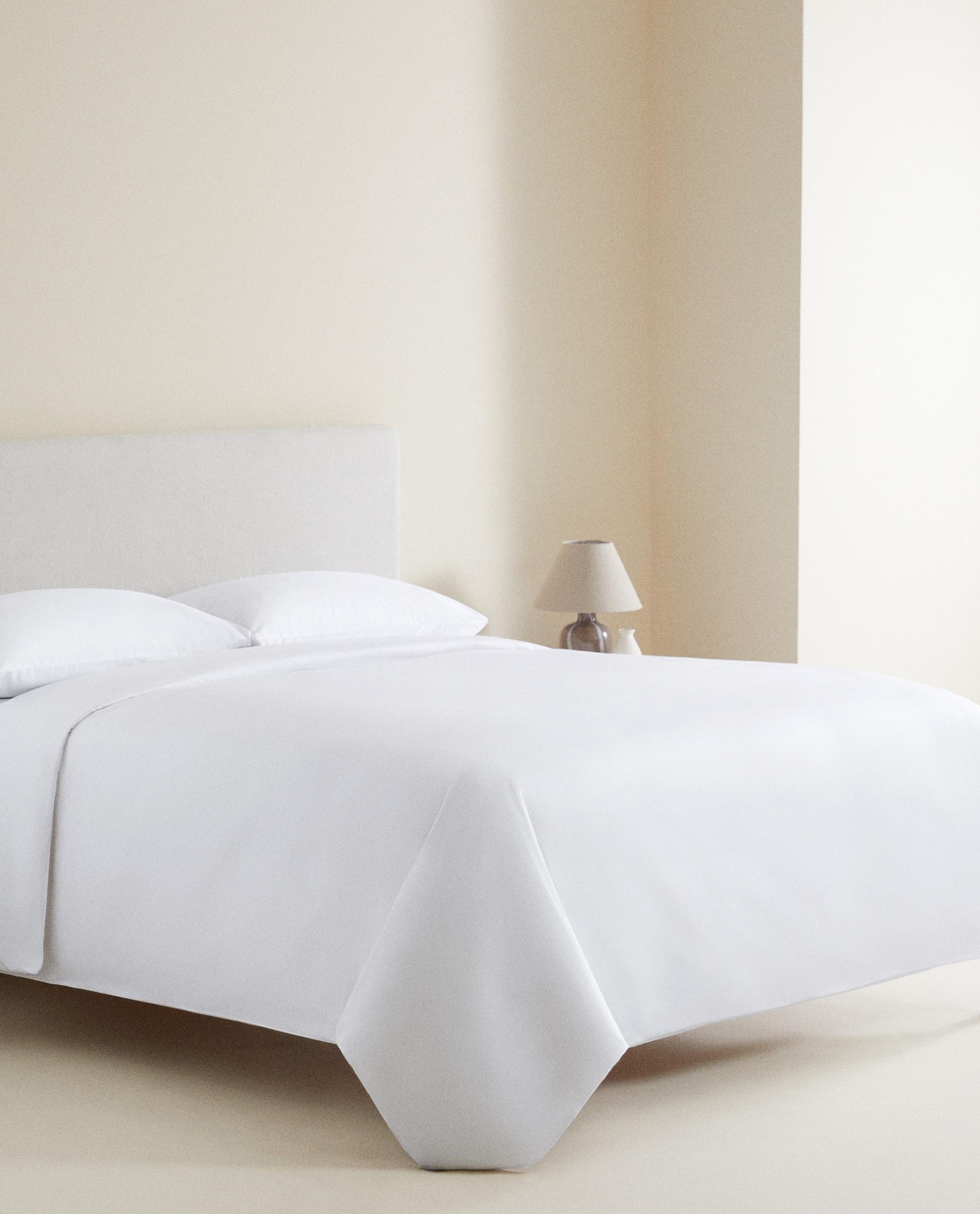 19時まで ZARA HOME ザラホーム ベットカバー ボックスシーツ 無地 パーケルコットン ボックスシーツ | 高さ40CM(200スレッド
