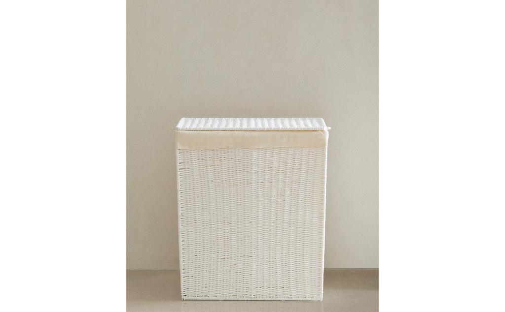 LAUNDRY BASKET WITH DOUBLE COMPARTMENT