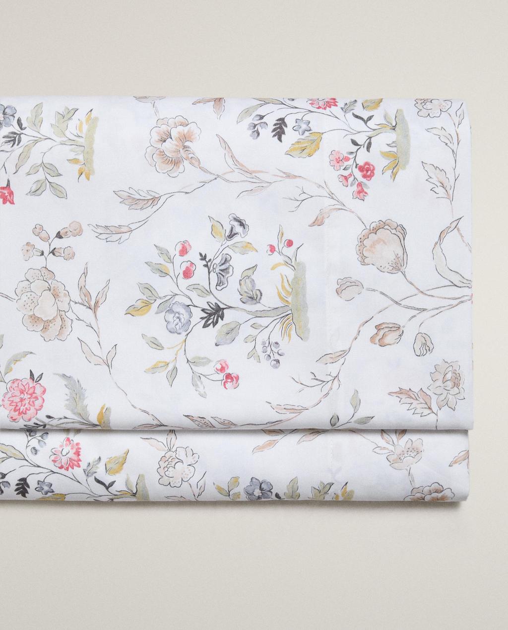 FLORAL SATEEN FLAT SHEET