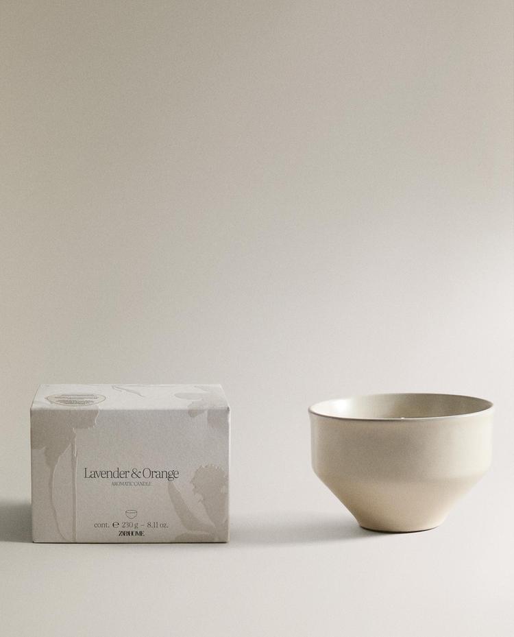 (230 G) LAVENDER & ORANGE SCENTED CANDLE