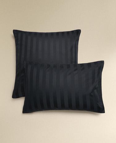 TAIE D’OREILLER SATIN RAYURES (500 FILS)