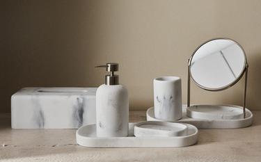 ACCESSOIRES DE BAIN RÉSINE EFFET MARBRE