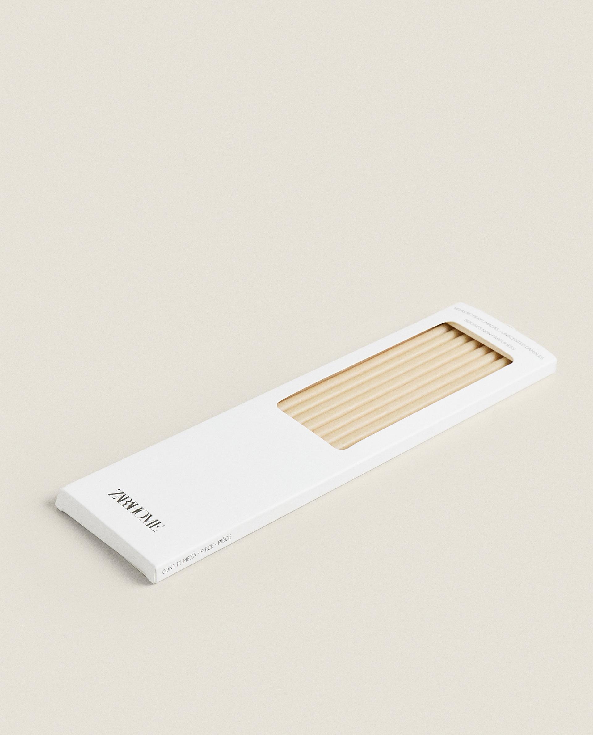 シリンダー型 装飾キャンドルセット（10本セット） | Zara Home